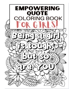 Set of 4 Printable Coloring Pages/digital Downloads/printables for  Kids/inspirational Quotes/girls Gift Idea/active Girls Coloring Pages 