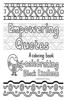 Preview of Empowering Quotes: Coloring pages celebrating Black Excellence