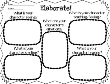 Preview of Empowering Writers Adding Elaborative Details Graphic Organizer