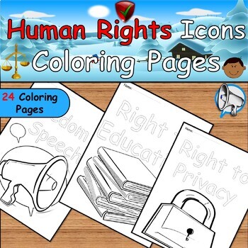 Preview of Empowerment Palette: Human Rights Day Icons Coloring Pages/December 10th/Sheets