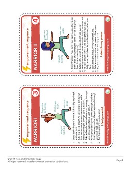 Empowerment Sequence Yoga Cards - Flow and Grow Kids Yoga