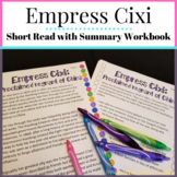 Empress Cixi Short Read with Summary Workbook