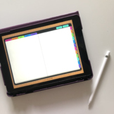 Empty Digital Planner with Clickable Tabs: Rainbow Brights