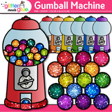 Empty Gumball Machine Clipart: Colorful Bubble Gum Candy C