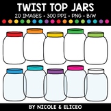 Empty Jar Clipart + FREE Blacklines - Commercial Use