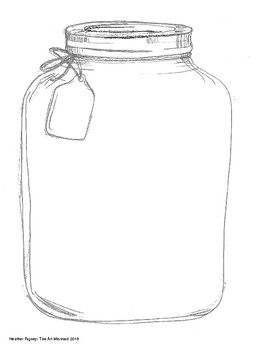 empty jar coloring page