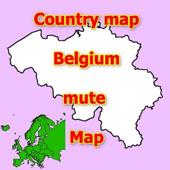 Preview of Empty Map of Belgium blank mute Map with outlines of neighboring Countries
