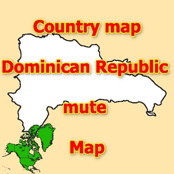 Preview of Empty Map of Dominican Republic blank mute Map with outlines of neighboring
