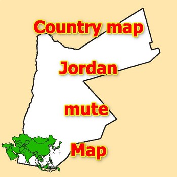 Preview of Empty Map of Jordan blank mute Map with outlines of neighboring Countries