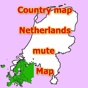 Preview of Empty Map of Netherlands blank mute Map with outlines of neighboring Countries