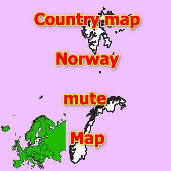 Empty Map of Norway blank mute Map with outlines of neighboring Countries