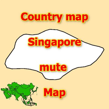Preview of Empty Map of Singapore blank mute Map with outlines of neighboring Countries