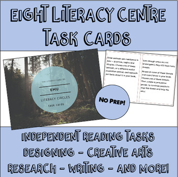 Emu - Claire Saxby - Complete Reading Unit Stage 2 - Science - Task Cards