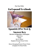 En Espanol Text Spanish 2 Pretest Spanish 1 Review Pretest