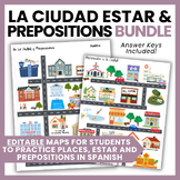 En La Ciudad Map Activities BUNDLE | Estar & Spanish Prepo