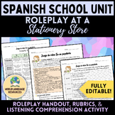 En la escuela: Spanish School Unit - Roleplay at a Station