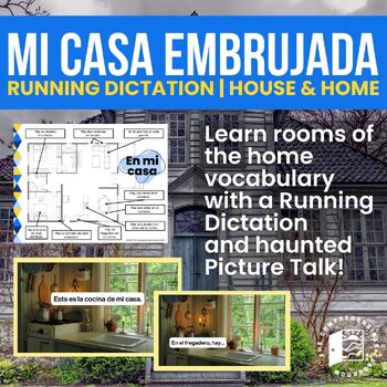 Preview of En mi casa House and home vocabulary Running Dictation in Spanish