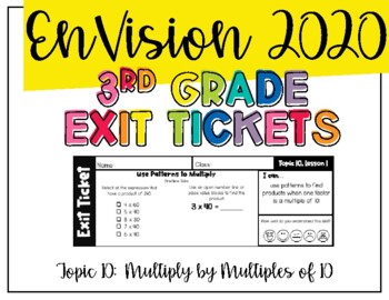 Preview of EnVision 2020 Topic 10 Exit Tickets