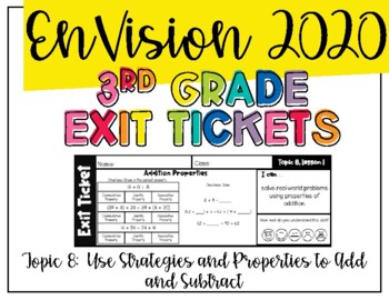 Preview of EnVision 2020 Topic 8 Exit Tickets