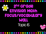 EnVision 2nd Grade Math Focus/Vocabulary Wall - Topic 15