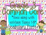 Grade 3 Common Core Math Vocabulary Posters {Topics 1 - 8}