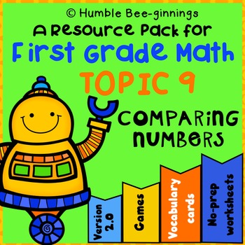 Preview of First Grade Math -  Topic 9; Compare Two-Digit Numbers