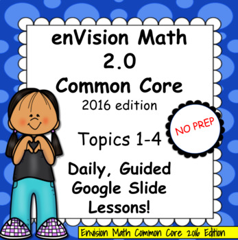 Preview of enVision Math 2.0 Common Core (2016) Grade 4 Topics 1-4 BUNDLE, 4th Grade