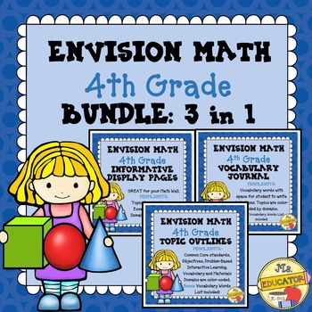 EnVision Math Common Core - 4th Grade BUNDLE by MsEducator