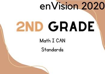 Preview of EnVision Math 2020 I Can Objectives 2nd Grade