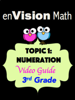 Preview of EnVision Math: Topic 1 Numeration Interactive Digital Path Video Guide 3rd Grade