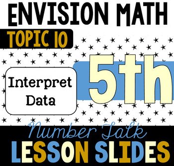 Preview of EnVision Number Talk Google Slides for 5th Grade Topic 10 (Interpret Data)