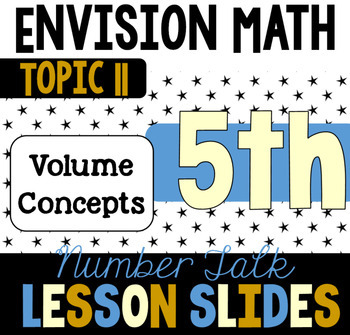 Preview of EnVision Number Talk Google Slides for 5th Grade Topic 11 (Volume)