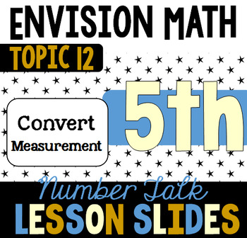 Preview of EnVision Number Talk Google Slides for 5th Grade Topic 12 (Convert Measurements)