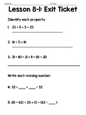 EnVision Topic 8 Exit Tickets- Grade 3