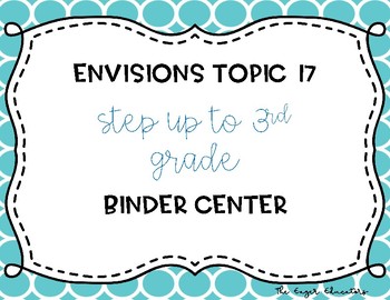 Preview of EnVisions Binder Center: Step Up to 3rd Grade FREEBIE