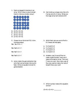 Preview of enVision Topic 3 Test Prep Grade 3