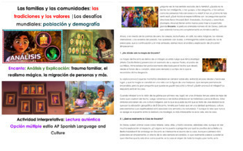 Preview of Encanto: AP Spanish Reading: Análisis y Explicación | Multiple Choice Questions