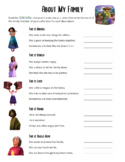Encanto "About My Family" Worksheet