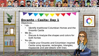 Preview of Encanto Casita Art Lesson Plan