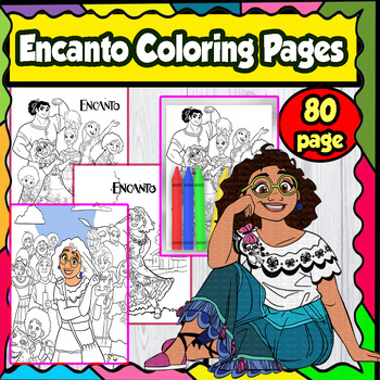 Encanto coloring page: Mirabel Madrigal in the Colombian jungle