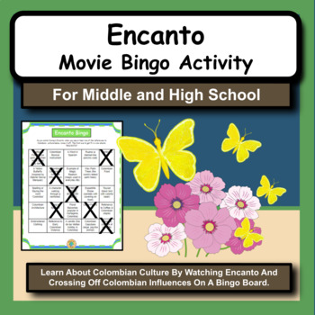 Preview of Encanto Movie Bingo Boards Activity About Colombian Culture