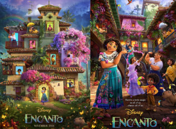 Preview of Encanto Movie Guide Bundle | English & Spanish Movie Guides | Bilingual