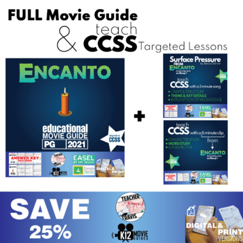 Preview of Encanto Movie Guide & CCSS Targeted Mini Lesson Plans | Bundle | SAVE 25%