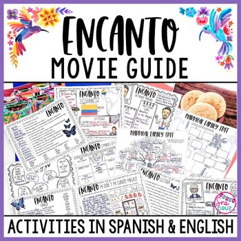 Preview of Encanto Movie Guide Movie Questions and Activities for Spanish Class + Digital
