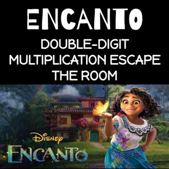 Preview of Encanto: Double-Digit Multiplication Escape the Room (Disney)