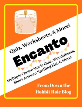 Preview of Encanto Quiz and Fun Worksheets