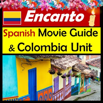 Preview of Encanto Spanish Movie Guide & Colombia Unit - Carlos Vives, Botero, Familia