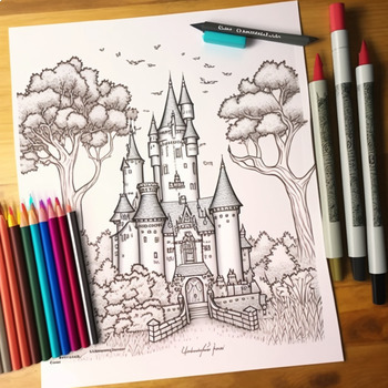 Lacy Sunshine's Enchanted Cove Coloring Book Castle Art Supplies