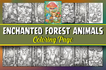 enchanted forest coloring page