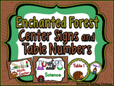 Enchanted Forest Center Signs & Table Numbers